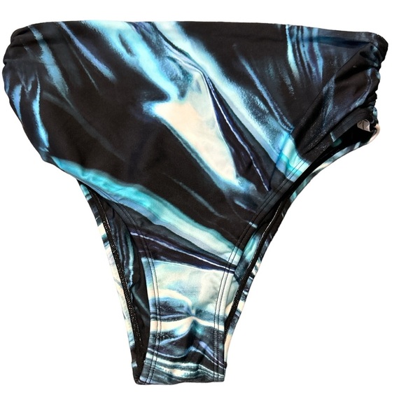 Luxury Lenny Niemeyer Bikini set. Bottom LG top M. Blue swirl design. - Picture 1 of 6